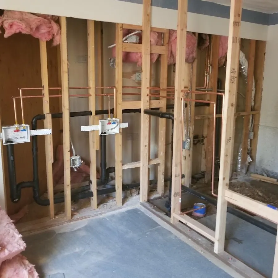 Copper pipe rough-in and plumbing installation in Cloquet
